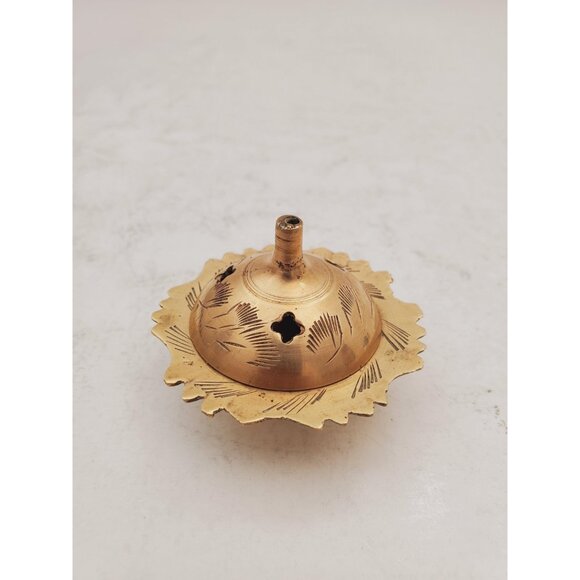 Vintage Brass Stick/Cone Incense Burner small burner with lid, made in i… - Picture 2 of 10